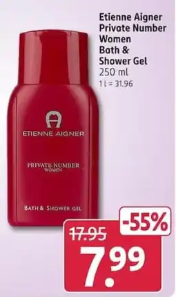 Rossmann Etienne Aigner Private Number Women Bath & Shower Gel Angebot