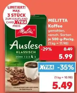 Kaufland Melitta Kaffee Ausleseklassisch Angebot