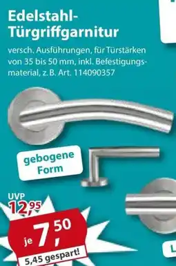Sonderpreis Baumarkt Edelstahl-Türgriffgarnitur Angebot