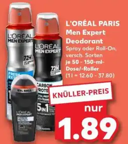 Kaufland L'ORÉAL PARIS Men Expert Deodorant Angebot