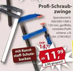 Sonderpreis Baumarkt scheppach Profi-Schraubzwinge Angebot