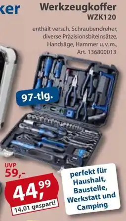 Sonderpreis Baumarkt scheppach Werkzeugkoffer WZK120 Angebot