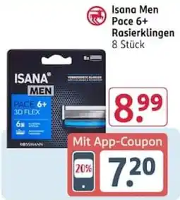 Rossmann Isana Men Pace 6+ Rasierklingen Angebot