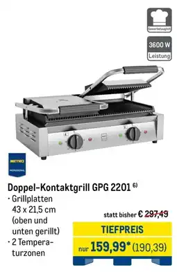 METRO METRO PROFESSIONAL Doppel-Kontaktgrill GPG 2201 Angebot