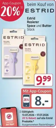 Rossmann Estrid Rasierer Space und Butter Stücks Angebot