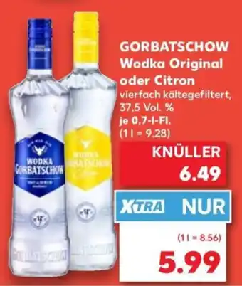 Kaufland GORBATSCHOW Wodka Original oder Citron Angebot