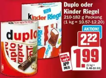 HIT Duplo oder Kinder Riegel Angebot