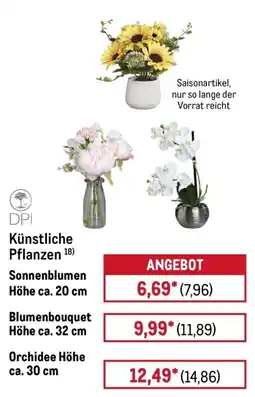 METRO Künstliche Pflanzen DPI Sonnenblumen Angebot