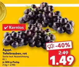 Kaufland Kernlos Ägypt. Tafeltrauben, rot Angebot