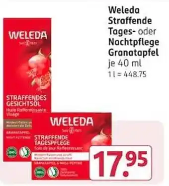 Rossmann Weleda Straffende Tages- oder Nachtpflege Granatapfel Angebot