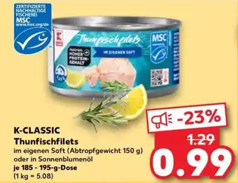 Kaufland K-CLASSIC Thunfischfilets Angebot