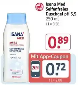 Rossmann Isana Med Seifenfreies Duschgel pH 5,5 Angebot