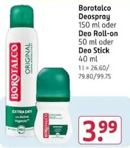 Rossmann Borotalco Deospray Angebot