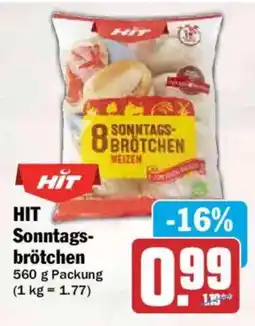 HIT HIT Sonntags-brötchen Angebot