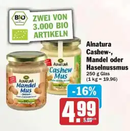 HIT Alnatura Cashew-, Mandel oder Haselnussmus Angebot
