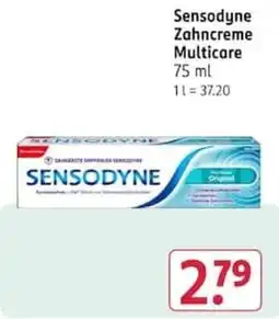 Rossmann Sensodyne Zahncreme Multicare Angebot
