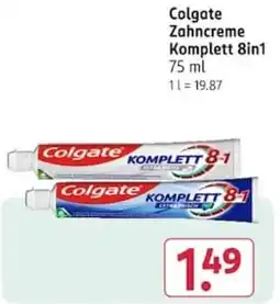 Rossmann Colgate Zahncreme Komplett 8in1 Angebot
