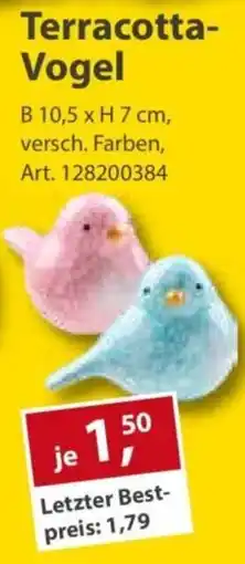Sonderpreis Baumarkt Terracotta-Vogel Angebot