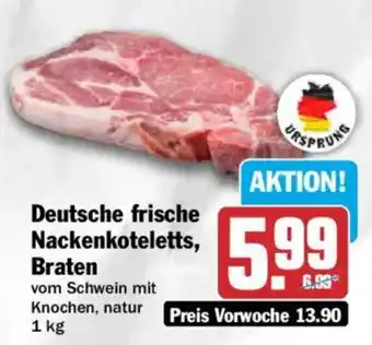 HIT Deutsche frische Nackenkoteletts, Braten Angebot