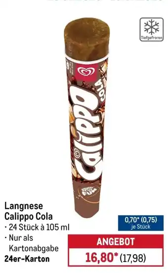 METRO Langnese Calippo Cola Angebot