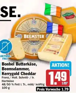 HIT Bonbel Butterkäse, Beemsdammer, Kerrygold Cheddar Angebot