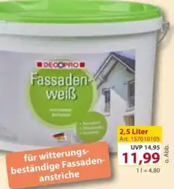 Sonderpreis Baumarkt DECO PRO Fassaden-weiß Angebot