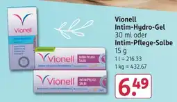 Rossmann Vionell Intim-Hydro-Gel Angebot