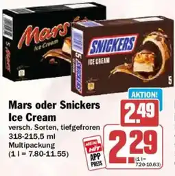 HIT Mars oder Snickers Ice Cream Angebot
