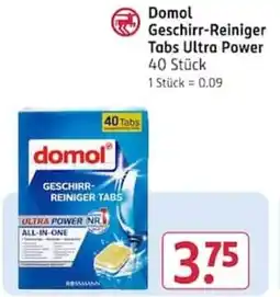 Rossmann Domol Geschirr-Reiniger Tabs Ultra Power Angebot