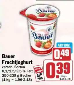 HIT Bauer Fruchtjoghurt Angebot