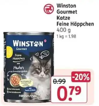 Rossmann Winston Gourmet Katze Feine Häppchen Angebot