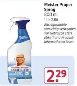 Rossmann Meister Proper Badreiniger Angebot