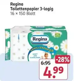 Rossmann Regina Toilettenpapier 3-lagig Angebot