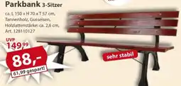 Sonderpreis Baumarkt Parkbank 3-Sitzer Angebot