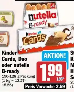 HIT Kinder Cards oder nutella B-ready Angebot