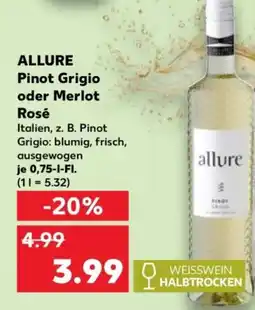 Kaufland ALLURE Pinot Grigio oder Merlot Rosé Angebot