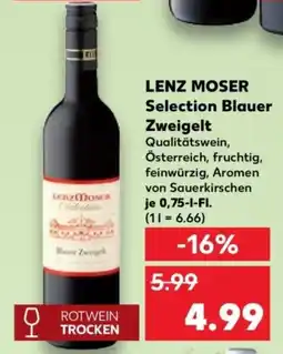 Kaufland LENZ MOSER Selection Blauer Zweigelt Angebot