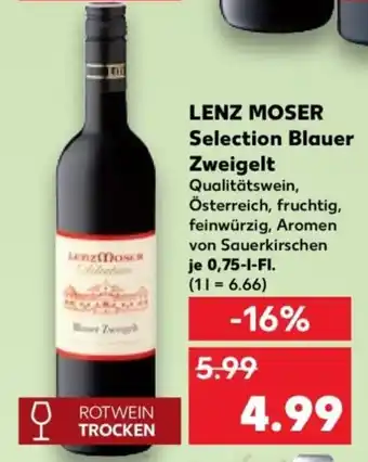 Kaufland LENZ MOSER Selection Blauer Zweigelt Angebot