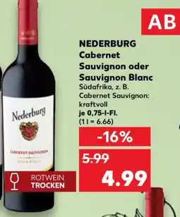 Kaufland Nederburg Cabernet Sauvignon oder Sauvignon Blanc Angebot