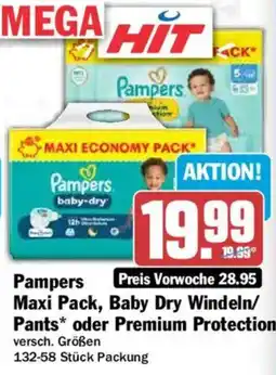 HIT Pampers Maxi Pack, Baby Dry Windeln/Pants* oder Premium Protection Angebot
