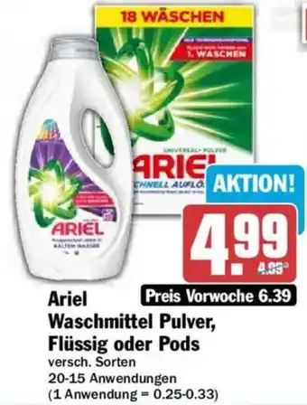 HIT Ariel Waschmittel Pulver, Flüssig oder Pods Angebot