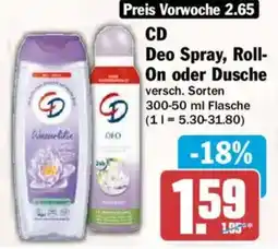 HIT CD Deo Spray, Roll-On oder Dusche Angebot