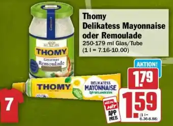 HIT Thomy Delikatess Mayonnaise oder Remoulade Angebot