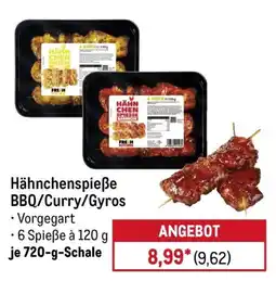 METRO Hähnchenspieße BBQ/Curry/Gyros Angebot
