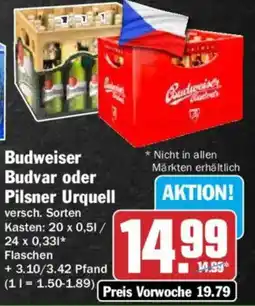 HIT Budweiser Budvar oder Pilsner Urquell Angebot