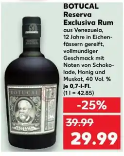Kaufland BOTUCAL Reserva Exclusiva Rum Angebot