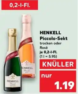 Kaufland HENKELL Piccolo-Sekt Angebot