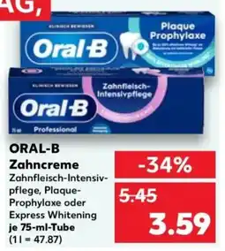Kaufland ORAL-B Zahncreme Angebot
