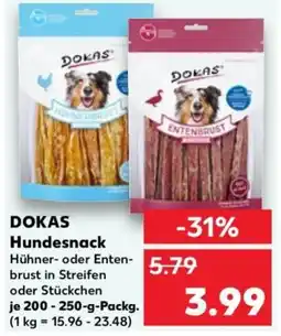 Kaufland DOKAS Hundesnack Hühner- oder Entenbrust in Streifen oder Stückchen Angebot