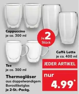Kaufland Thermogläser aus doppelwandigem Borosilikatglas Angebot